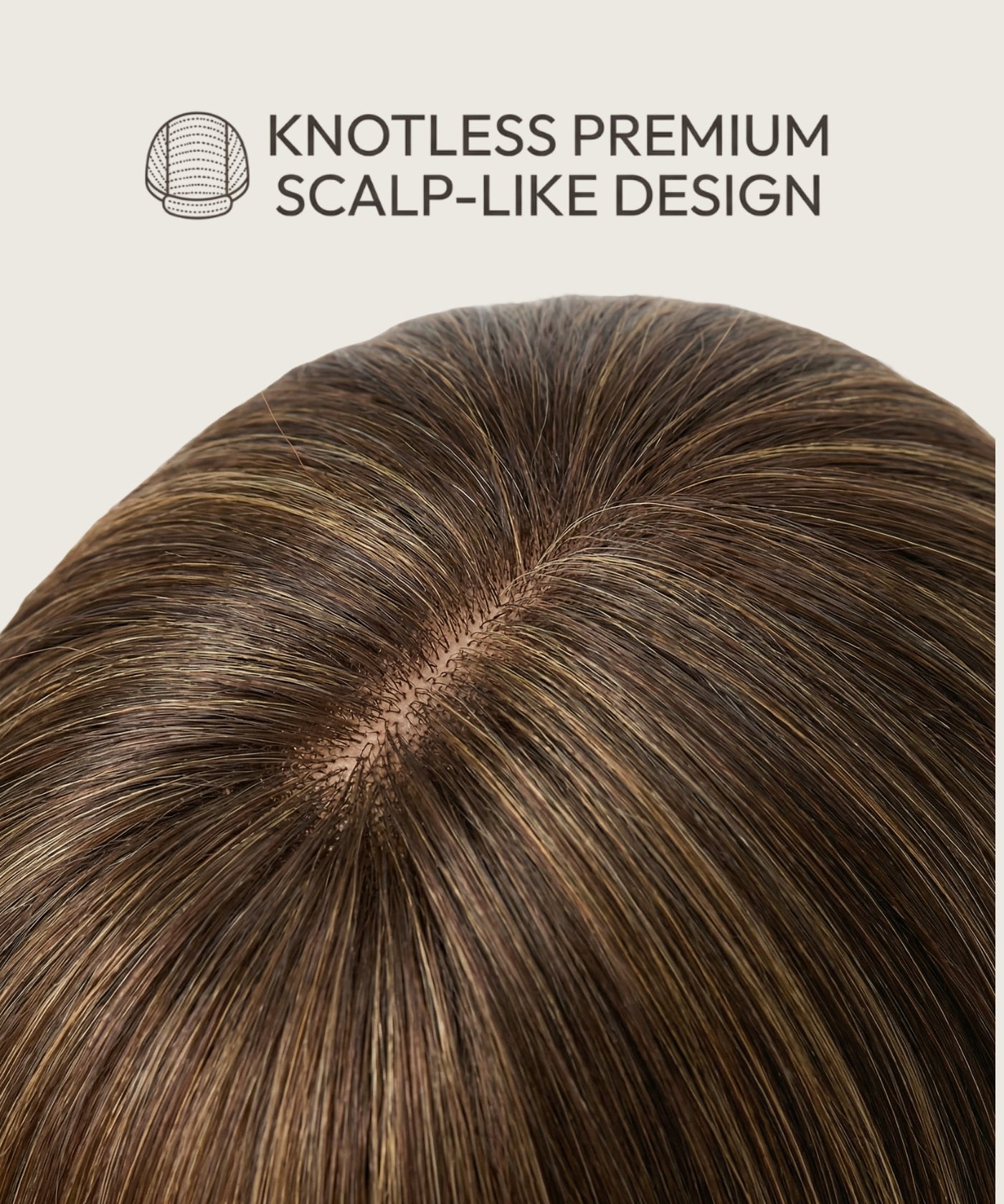 Julie | Beginner-Friendly 22" Brunette Layers | Premium Scalp-Like Cap