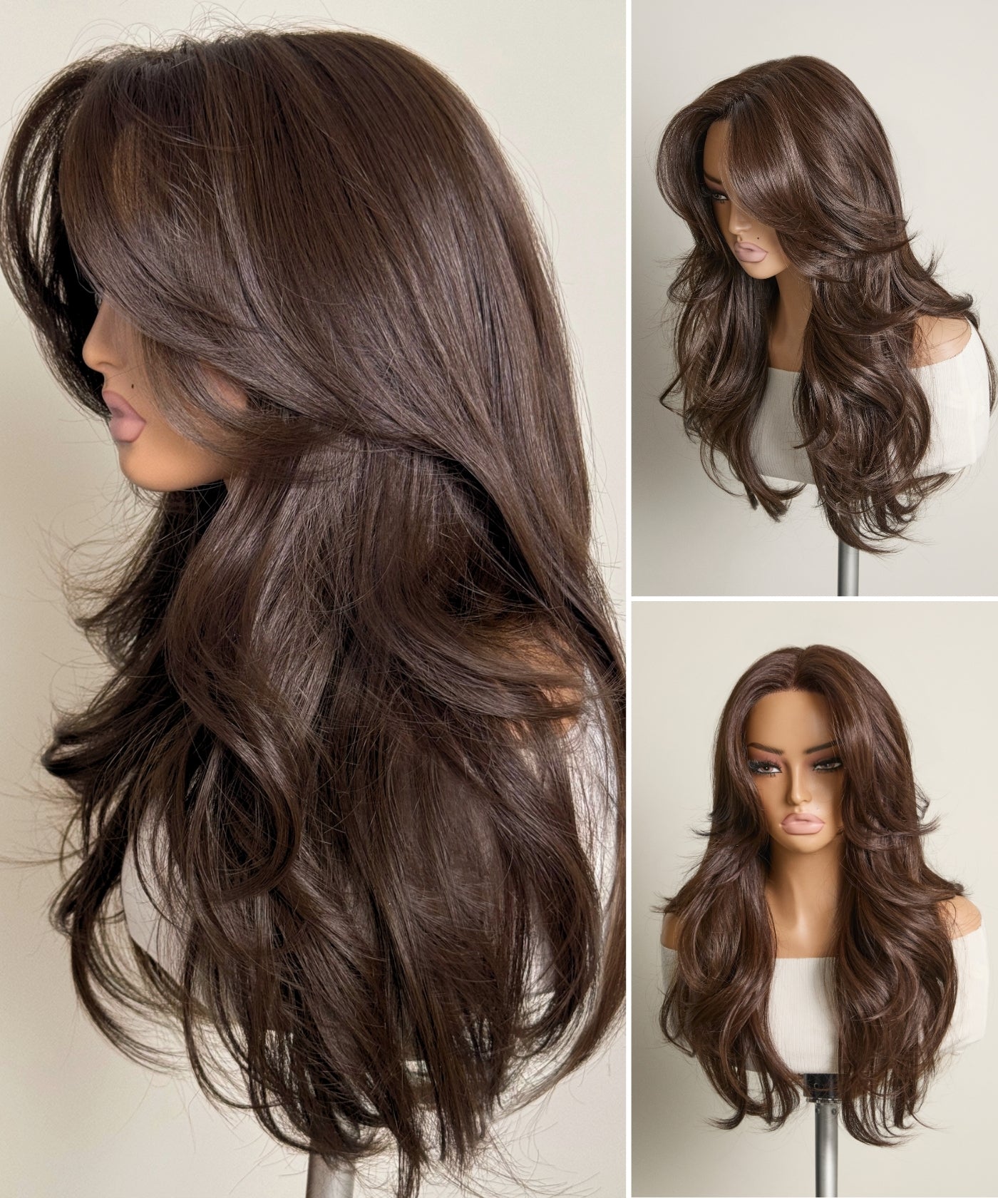 Haley | Shake And Blowout | 22" Old Money Vibe Rich Chocolate Brunette Wig