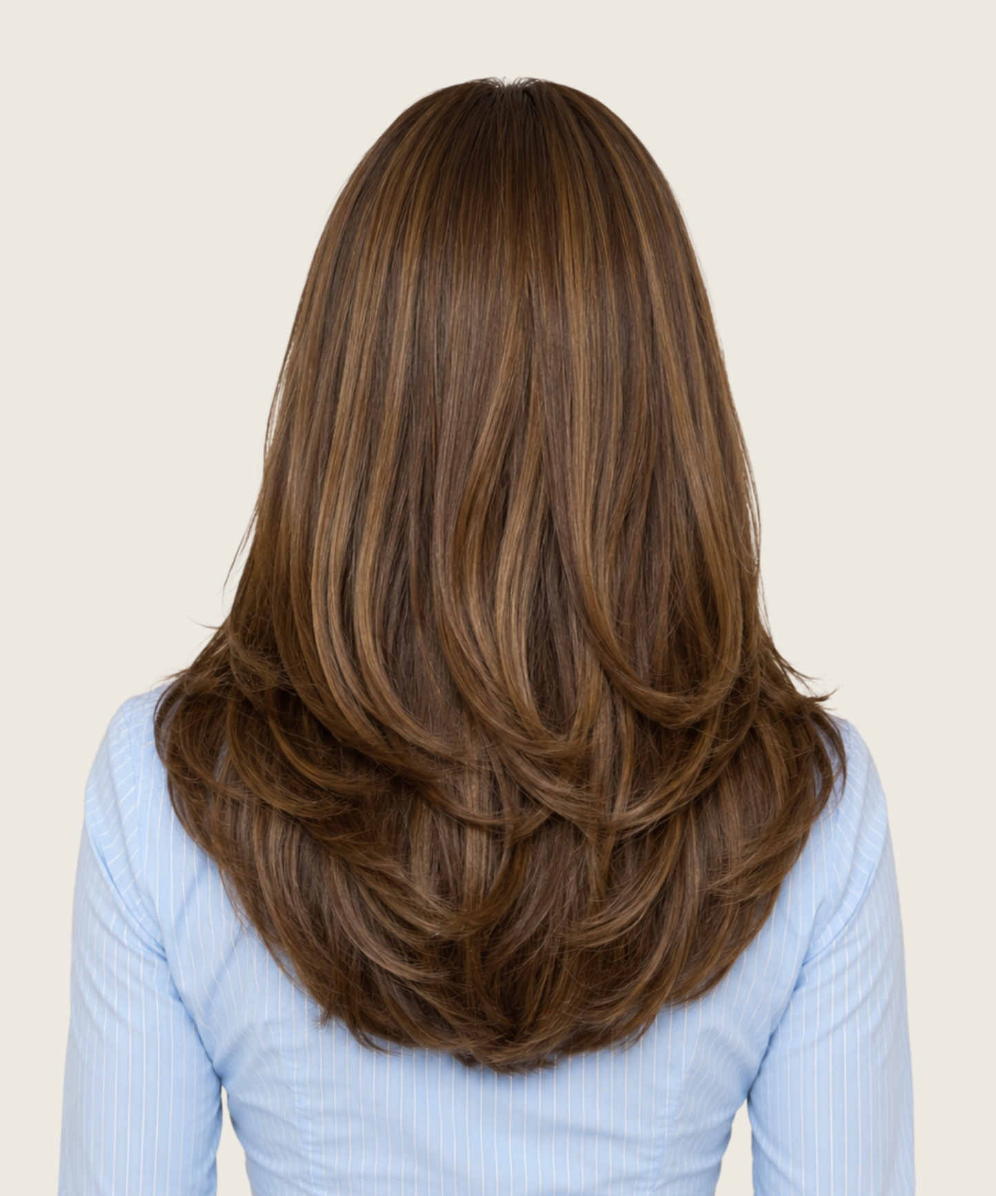 Jade | Free-parting Layered Wig | 18'' HD Lace Natural Old Money Vibe Style