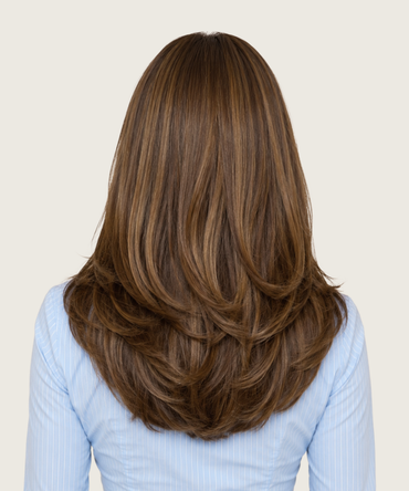 Jade | Free-parting Layered Wig | 18'' HD Lace Natural Old Money Vibe Style