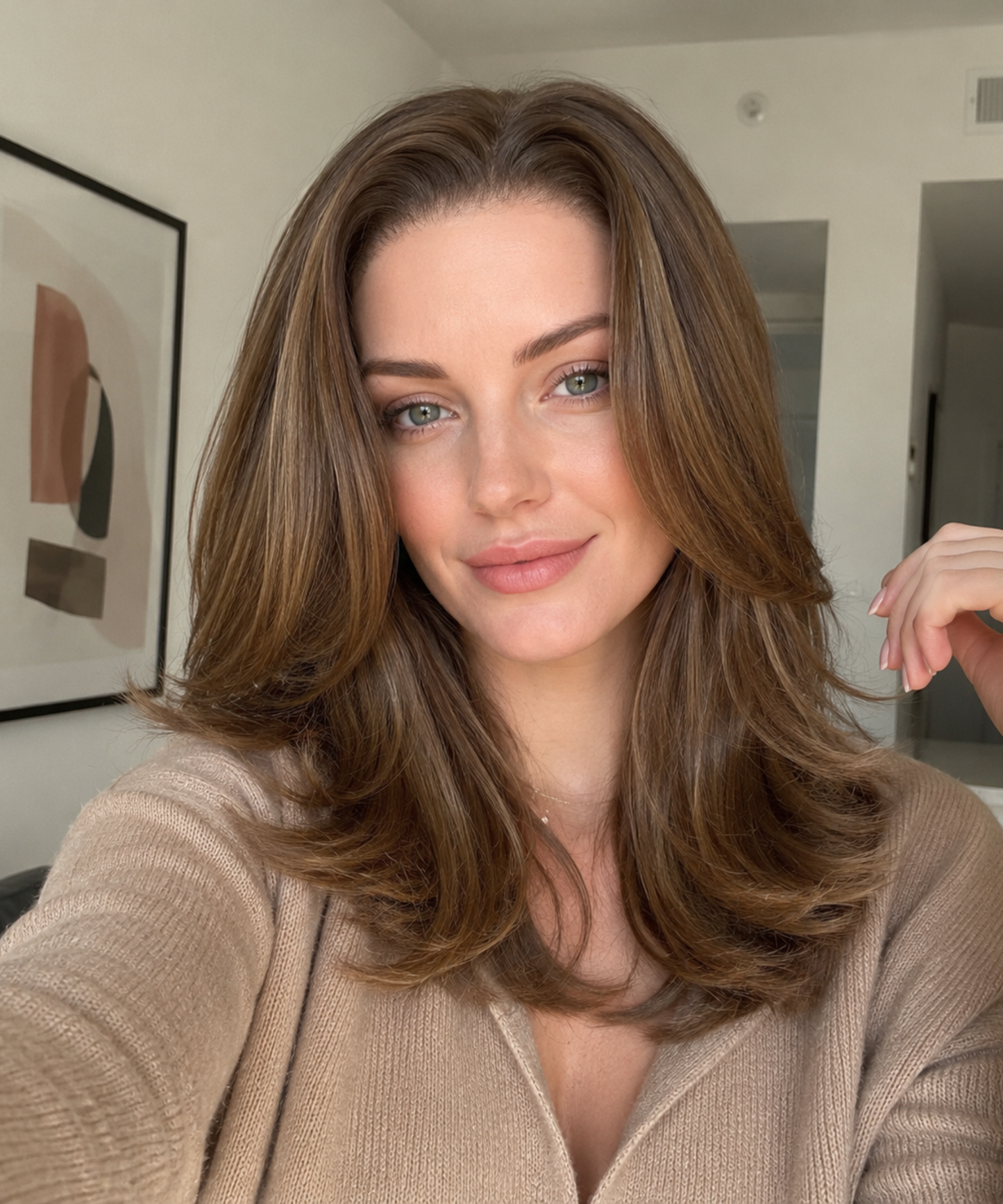 Jade | Free-parting Layered Wig | 18'' HD Lace Natural Old Money Vibe Style