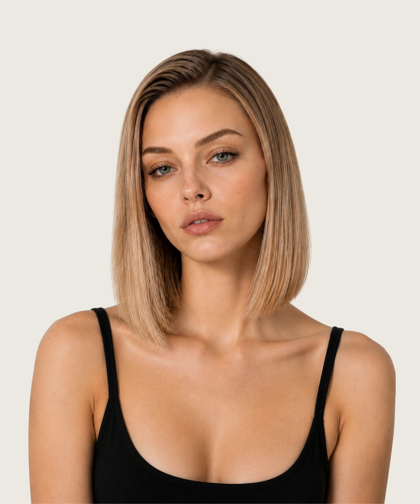 Michelle | Human Hair Blend | 12" Summer Must-have Side Part Bob Wig