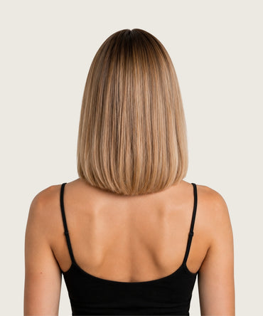 Michelle | Human Hair Blend | 12" Summer Must-have Side Part Bob Wig